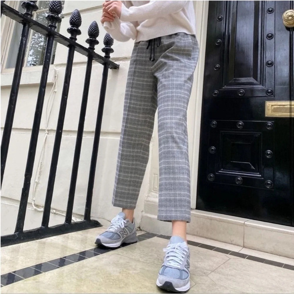 Aritzia The Group by Babaton Jimmy Pant Plaid Gray High Rise Size XS B21 - Picture 2 of 8